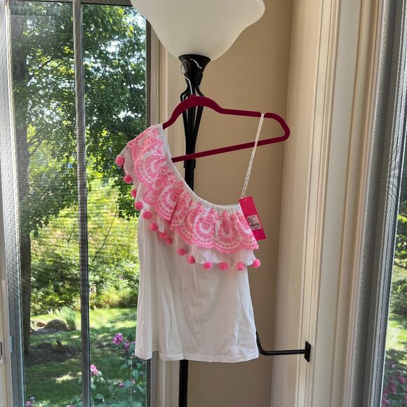 Lilly Pulitzer Idara One-Shoulder Beach Summer Resort Top NWT size x-small - Picture 2 of 9